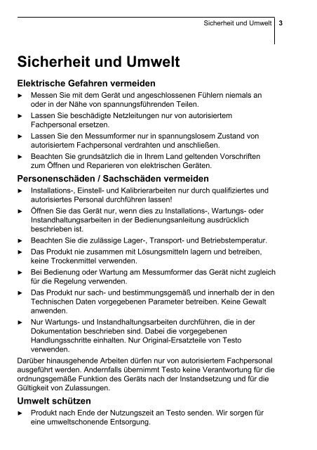 Bedienungsanleitung testo 6681 Profibus, 6610, P2A software Band 1