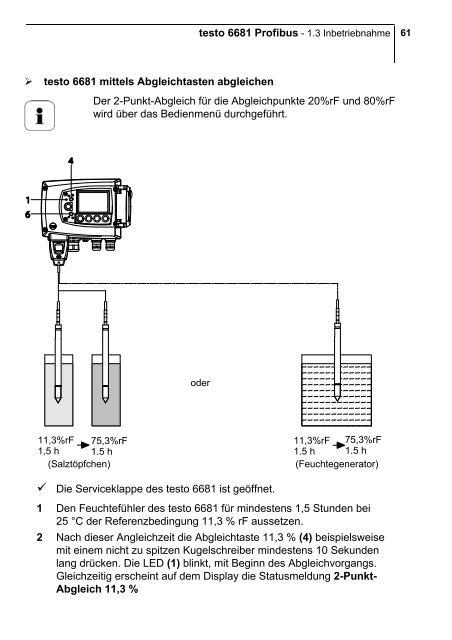 Bedienungsanleitung testo 6681 Profibus, 6610, P2A software Band 1