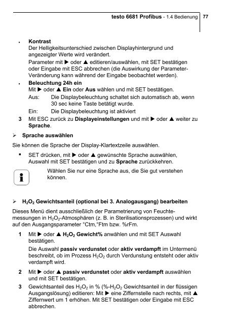 Bedienungsanleitung testo 6681 Profibus, 6610, P2A software Band 1