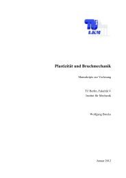 Plastizität und Bruchmechanik - Technische Fakultät