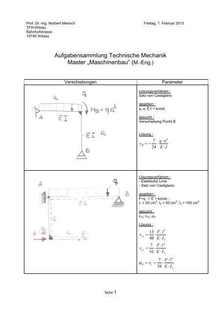 Aufgaben (Spezial) - Technische Hochschule Wildau