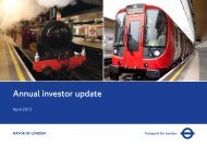 Annual investor update - Transport for London