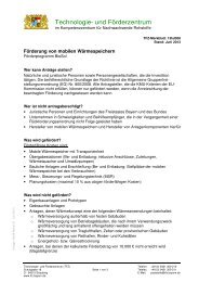 Merkblatt: Mobile Wärmespeicher - TFZ - Bayern