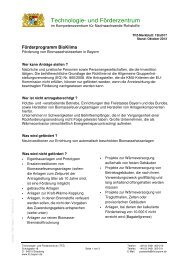 Merkblatt zur Richtlinie BioKlima - TFZ - Bayern