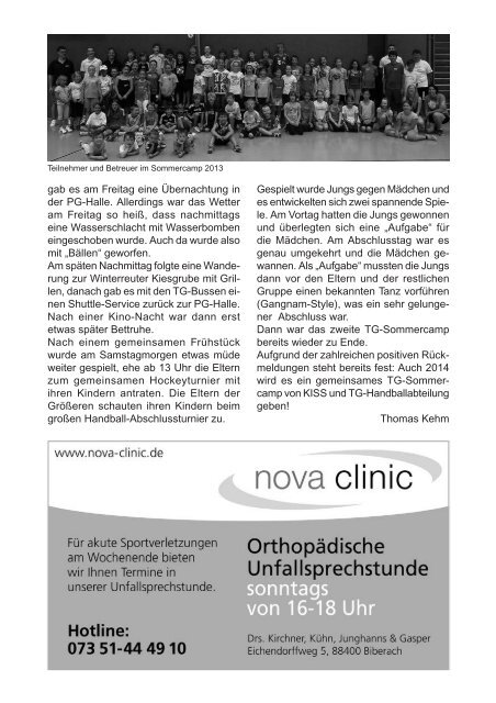 TG-Report 3 / 2013 als pdf-Datei (ca. 5 MB) - TG Biberach