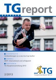 TG-Report 2 / 2013 als pdf-Datei (ca. 5 MB) - TG Biberach