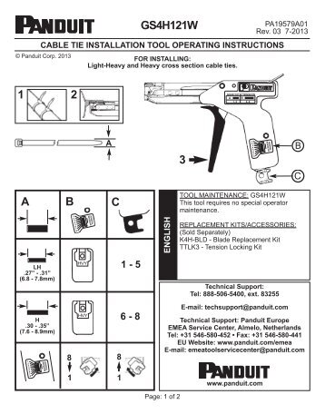 GS4H121W 1 2 3 B A C - Panduit