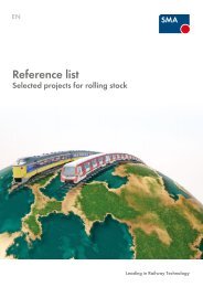 Reference list – selected projects - SMA Railway Technology GmbH