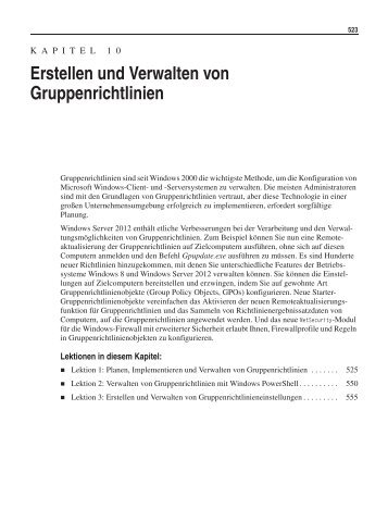 Erstellen und Verwalten von Gruppenrichtlinien