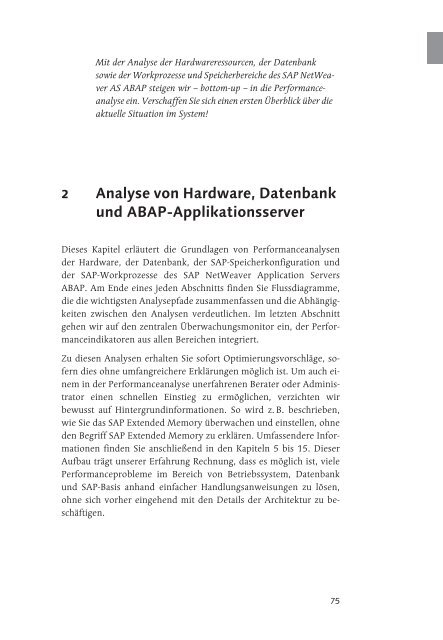 2 Analyse von Hardware, Datenbank und ABAP-Applikationsserver