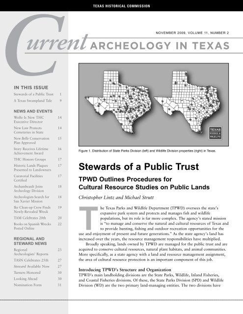 Current Archeology in Texas November 2009 - Texas Historical ...