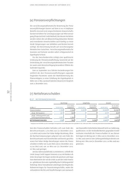 Zwischenbericht 9M 2013 - The Linde Group