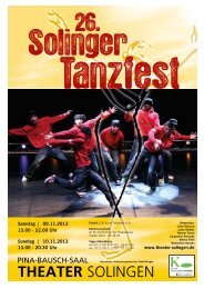 Tanzfest Programm - Theater Solingen