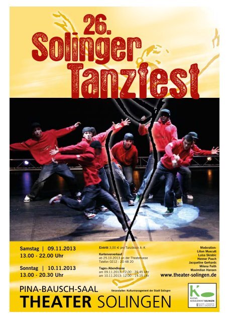 Tanzfest Programm - Theater Solingen