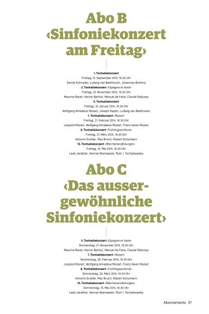Konzert 2013/14 - Theater St. Gallen