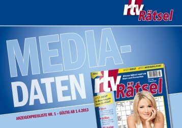 Mediadaten Nr. 1 (gültig ab 1.4.2013) - rtv-mediasolutions Home