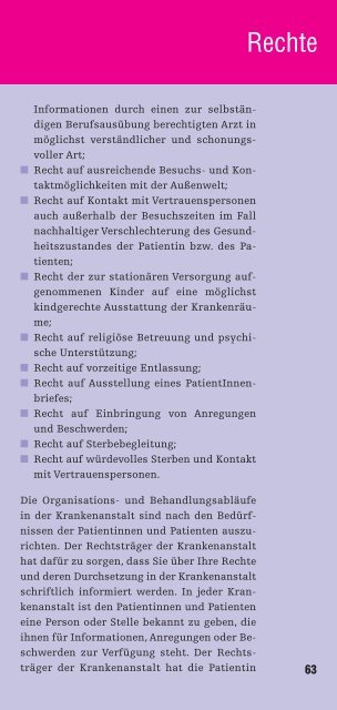 Broschüren des Wiener - Frauengesundheit-Wien