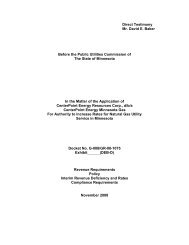 Direct Testimony Mr. David E. Baker Before the ... - CenterPoint Energy