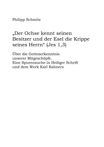 Philipp Schmitz / Hausarbeit als PDF - Institut für Theologische ...