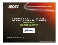 LPDDR4 Moves Mobile - jedec