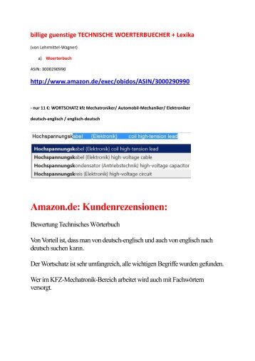 ausbildungsunterstuetzende Hilfsmittel englisch Uebersetzer fuer elektrotechnische Berufe Mechatroniker Elektroniker (Amazon.de: Kundenrezensionen)