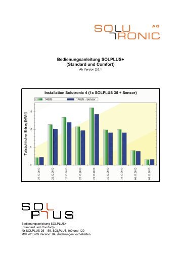 Bedienungsanleitung SOLPLUS+ (Standard und ... - Solutronic AG