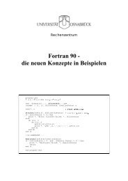 Fortran 90 - Rechenzentrum Universität Osnabrück