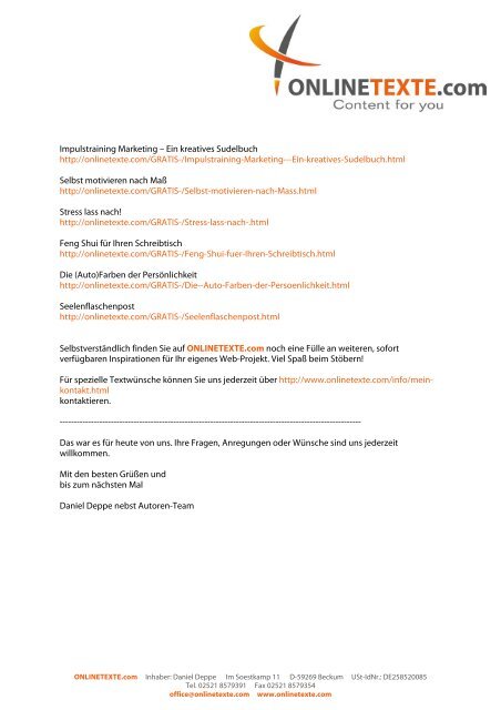 Newsletter 01. September 2014