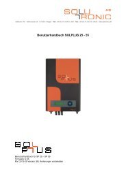 Benutzerhandbuch SP 25 - Solutronic AG