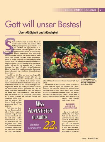 Gott will unser Bestes! - Theologische Hochschule Friedensau