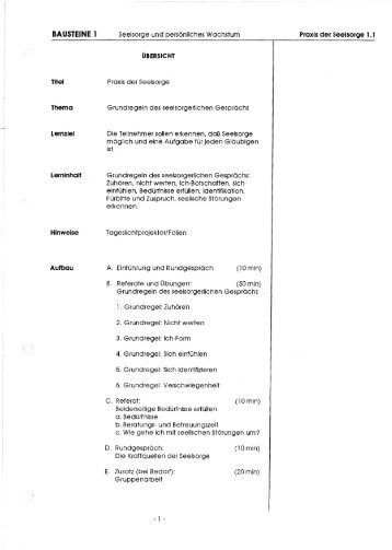 BAUSTEINE 1 - Theologische Hochschule Friedensau