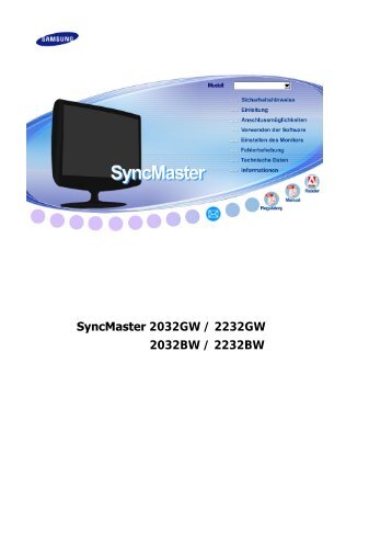 SyncMaster 2032GW / 2232GW 2032BW / 2232BW - Thomas-Krenn ...