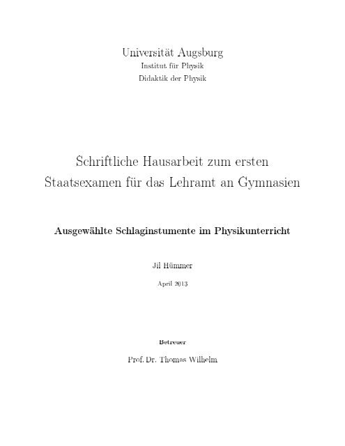 Download als pdf, 1,2 MB - Prof. Dr. Thomas Wilhelm