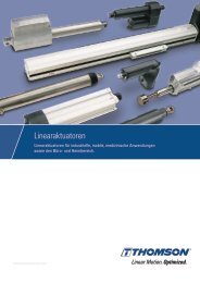 Katalog Linearaktuatoren Elektrohubzylinder - Thomson