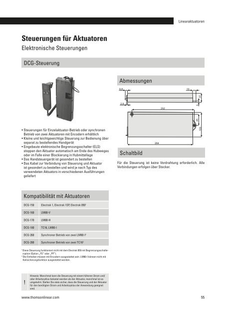 Katalog Linearaktuatoren Elektrohubzylinder - Thomson