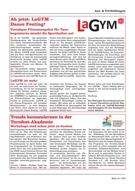 Dezember 2012 - Thüringer Turnverband