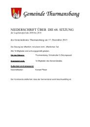 Niederschrift - Thurmansbang