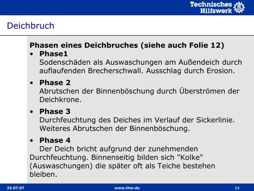 Deichverteidigung und Hochwasserschutz - THW Gst Straubing