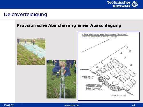 Deichverteidigung und Hochwasserschutz - THW Gst Straubing