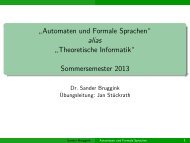 Automaten und Formale Sprachen“ alias ” Theoretische Informatik ...