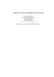 Aufgaben zur IA32-Assembler-Programmierung - AG Technische ...