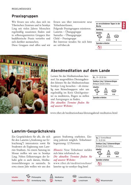 Unser Programm - Tibetisches Zentrum eV