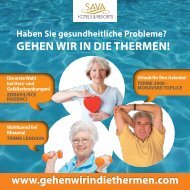 Speichern Sie die Broschüre - Sava Hotels & Resorts