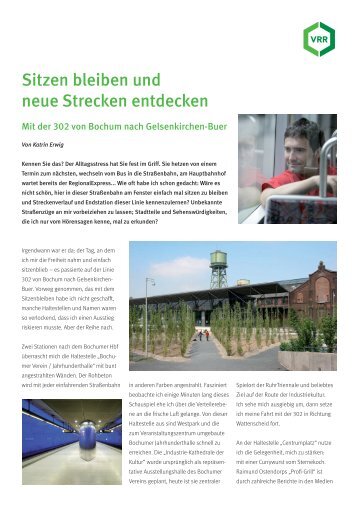 Sitzen bleiben und neue Strecken entdecken - Ticket-Info