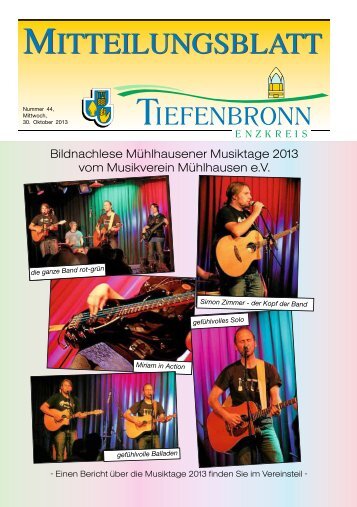 Mitteilungsblatt KW 44/2013 - Tiefenbronn