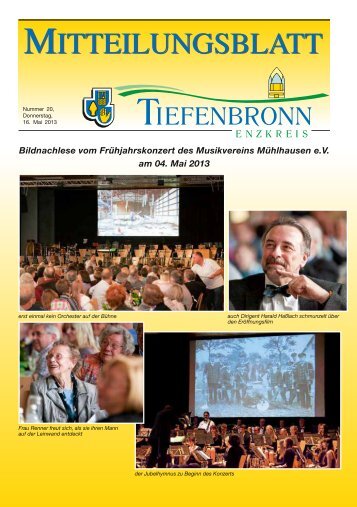 Mitteilungsblatt KW 20/2013 - Tiefenbronn