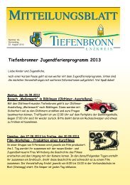 Mitteilungsblatt KW 34/2013 - Tiefenbronn