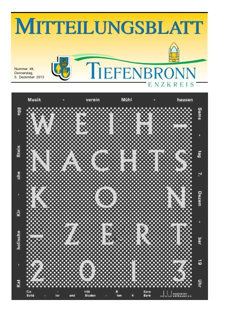 Mitteilungsblatt KW 49/2013 - Tiefenbronn