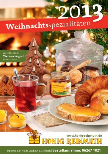 Weihnachts spezialitäten - Honig Reinmuth