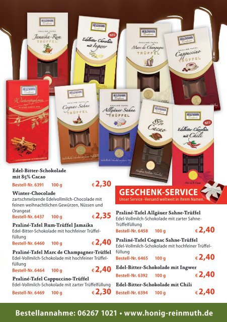 Weihnachts spezialitäten - Honig Reinmuth